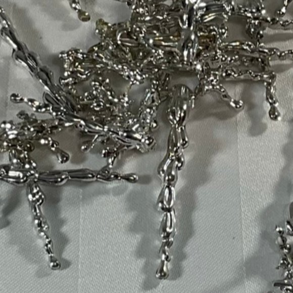 Vintage Silver Icicle Garland x3 - Picture 2 of 2